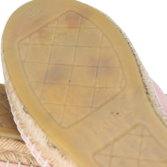 Chanel Espadrille 39 Velvet Fabric Cc Sequin Cap-toe Flats CC-S0207P-C025 - Picture 12 of 12